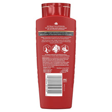 Old Spice Swagger body wash bottle back panel with barcode and directions