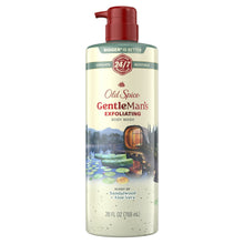 Old Spice GentleMan's exfoliating body wash bottle with red pump, 26 oz