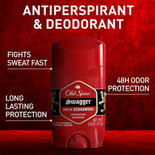 Antiperspirant deodorant bottle, red container with white cap and 48H odor protection