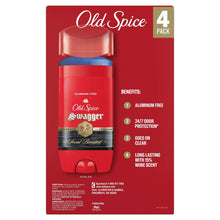 Old Spice Swagger aluminum-free deodorant 4-pack box back with benefit list