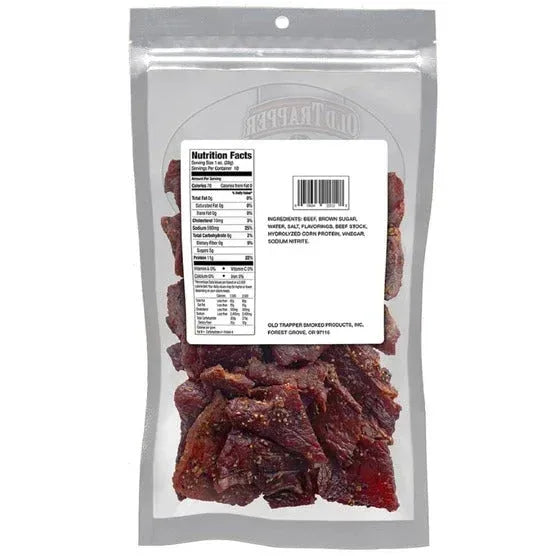 Old Trapper Beef Jerky, Peppered, 10 oz - USA MEGA SHOP