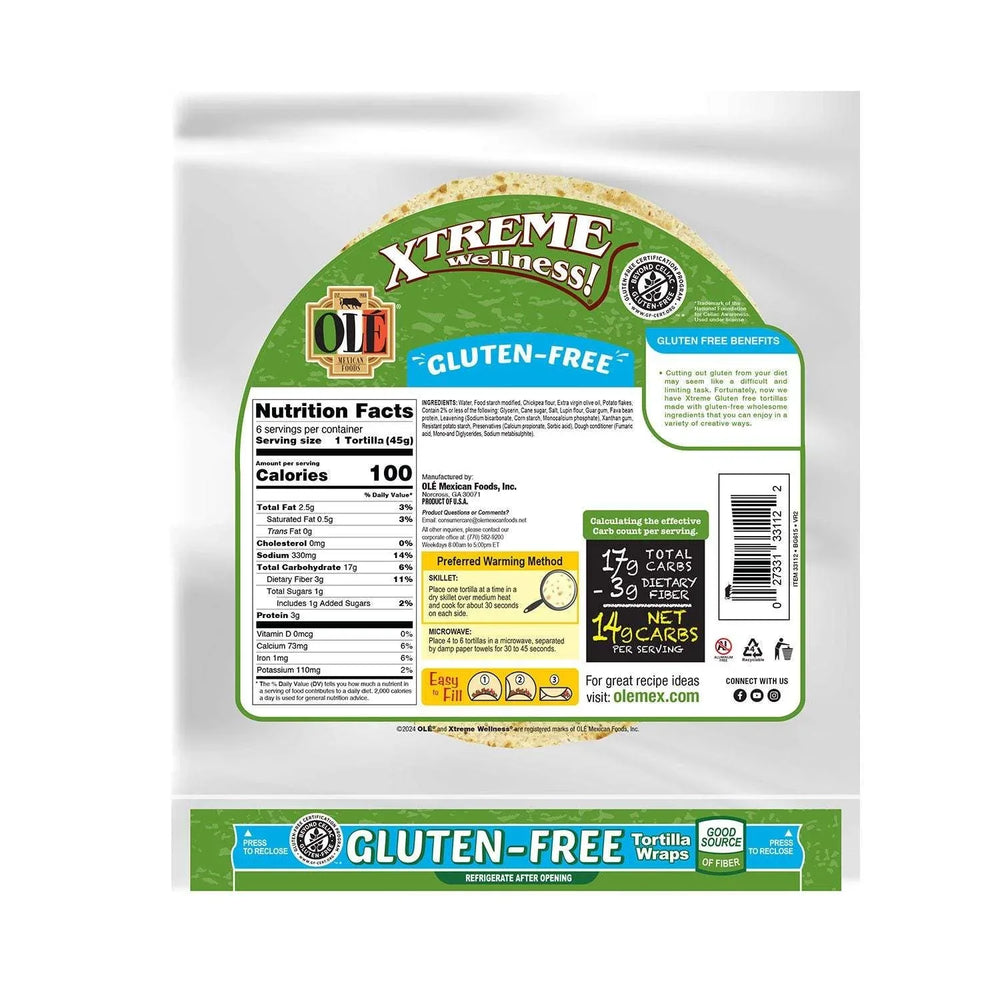 Ole Xtreme Gluten Free Tortillas, 8 in., 6 ct. - USA MEGA SHOP