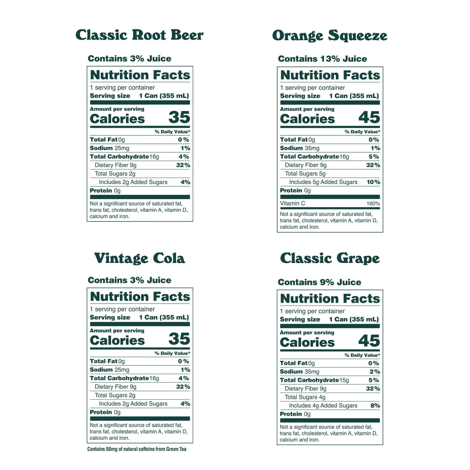 Olipop 12 oz Prebiotics Soda Variety Pack, 24 Count