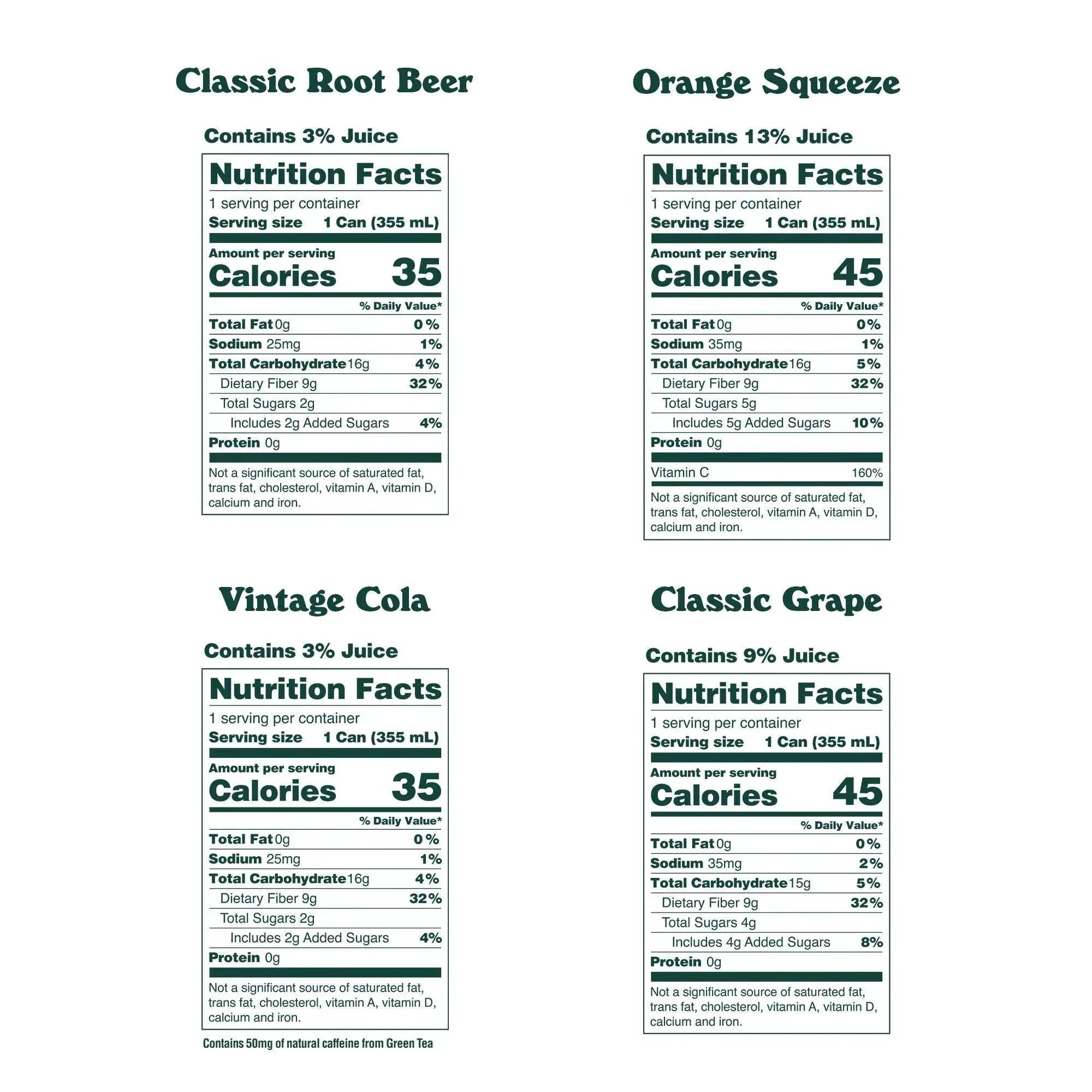 Olipop 12 oz Prebiotics Soda Variety Pack, 24 Count