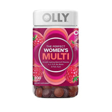 Women’s multivitamin gummies bottle with berry label, 200 count