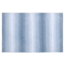 Blue ombre bath mat, rectangular, soft pile texture