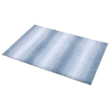 Light and dark blue ombre bath mat, rectangular rug