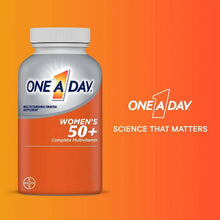 One A Day Women’s 50+ multivitamin bottle with science that matters badge