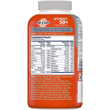 Back Supplement Facts panel on One A Day Women’s 50+ multivitamin bottle