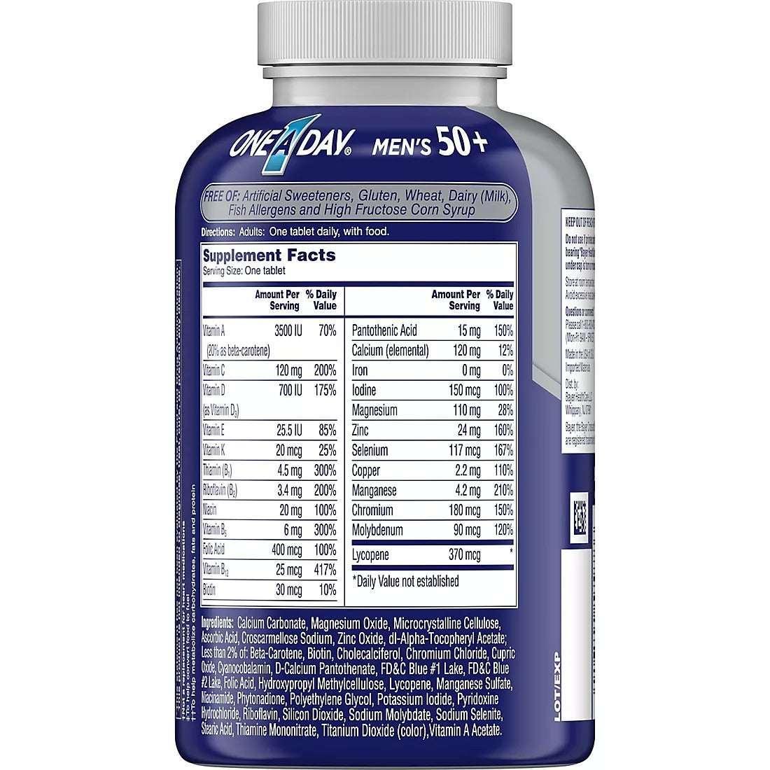 One A Day Men’s Multivitamin and Multimineral Supplement Tablets, 300 Count