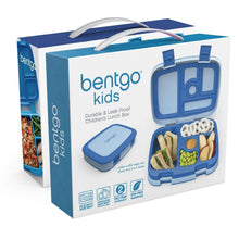 Bentgo kids lunch box in blue packaging with leak-proof compartment tray