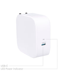 onn GAN 100W Laptop Charger Compatible for Apple, Dell, HP, Asus, Acer, Lenovo, Samsung White