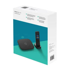 Wi-Fi home phone system retail box with cordless handset and base