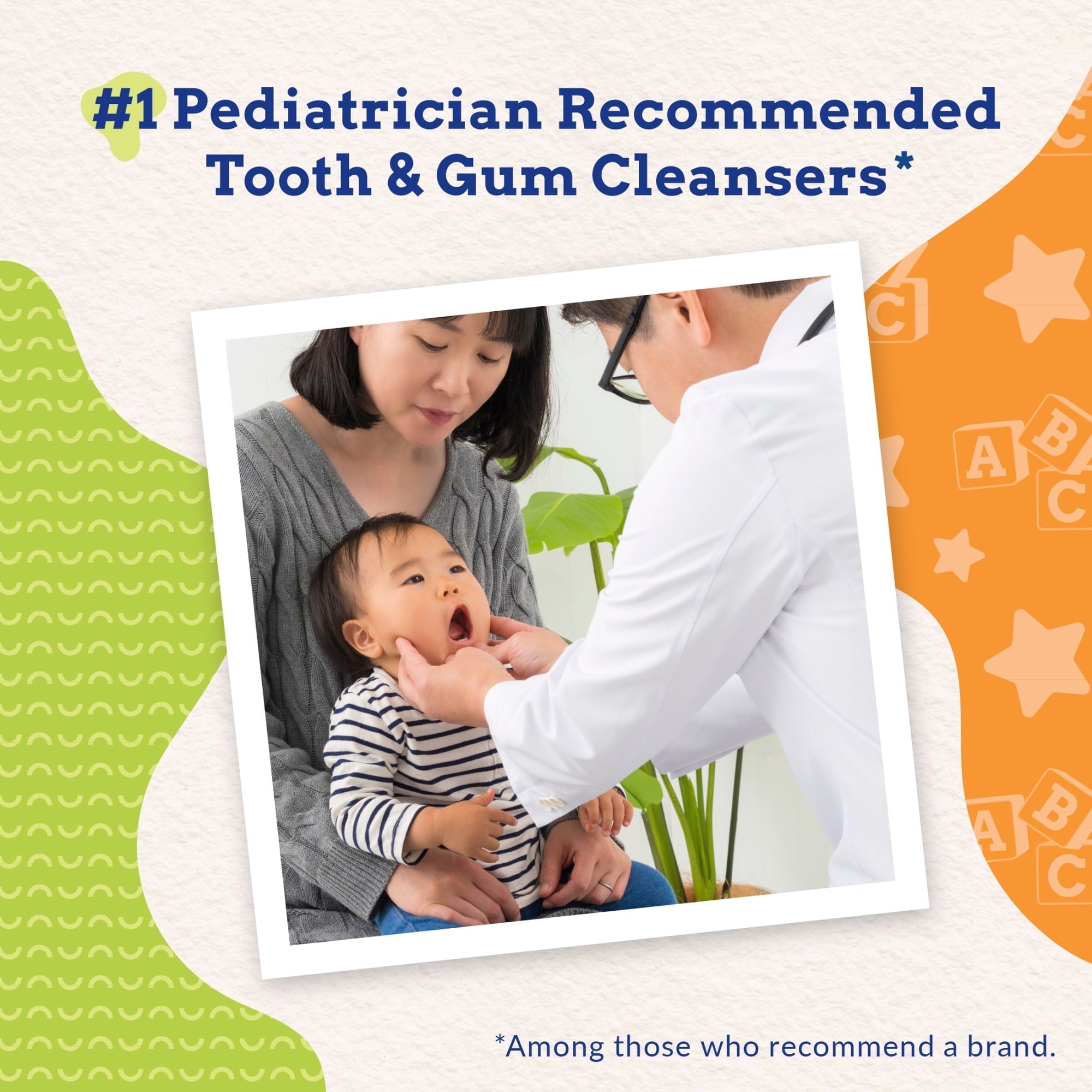 Orajel Baby Elmo Tooth & Gum Cleanser Fluoride-Free, 1 Finger brush, 1 Toothpaste 1oz; #1 Pediatrician Recommended Fluoride-Free Toothpaste*