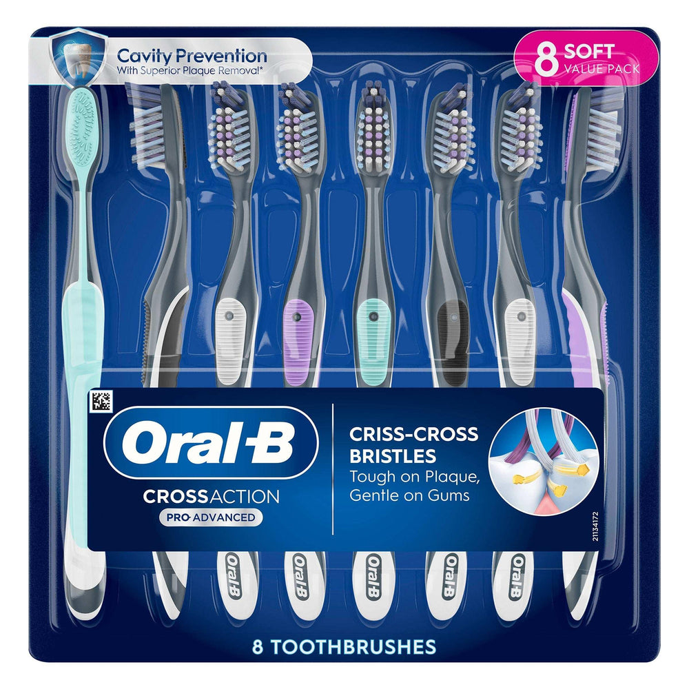 Oral-B CrossAction Advanced Soft Bristle Toothbrush, 8-pack - USA MEGA SHOP