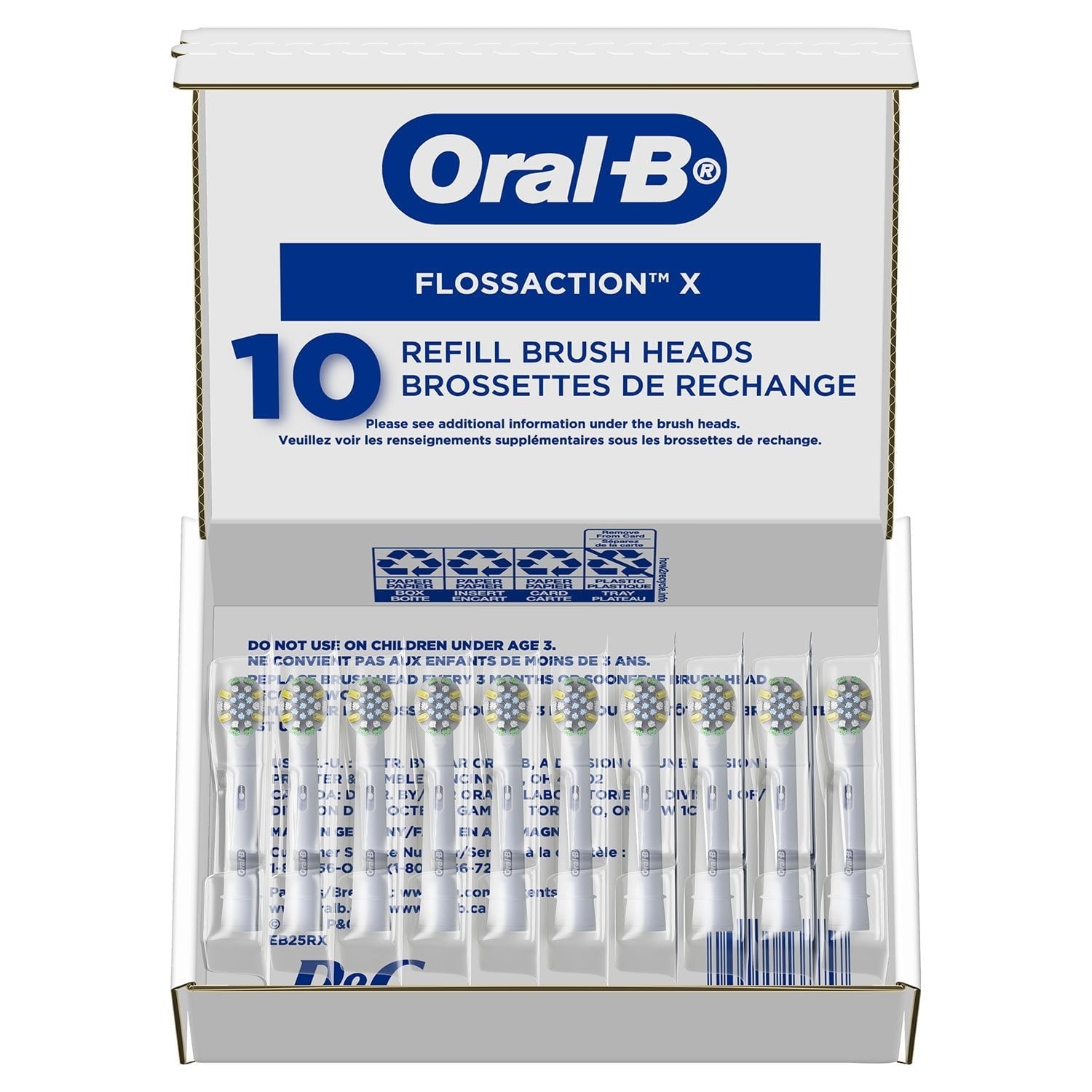 Oral-B FlossAction Electric Toothbrush Replacement Brush Heads, 10 ct.