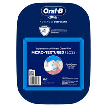 Oral-B Glide advanced deep clean floss pack with micro-textured floss info