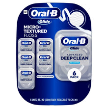 Oral-B Glide advanced deep clean micro-textured floss, 6-pack blister case