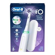 Rechargeable electric toothbrush kit box showing white handle and travel case