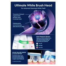Electric toothbrush box with Perfect Clean + Whiten branding and brush head