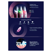 Oral-B iO rechargeable toothbrush box with cleaning setting icons and sensor panel