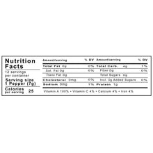 Nutrition Facts panel on guajillo chili pods package, serving size 1 pepper (7 g)