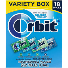 Orbit Mint Sugar Free Chewing Gum, Variety Pack, 14 pcs., 18 pk. - USA MEGA SHOP