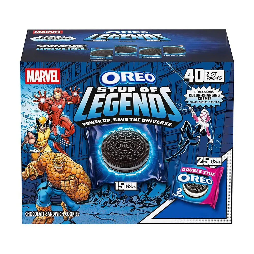 Oreo Chocolate Sandwich Cookies, Marvel Stuf Of Legends, Variety Pack, 40 ct. - USA MEGA SHOP