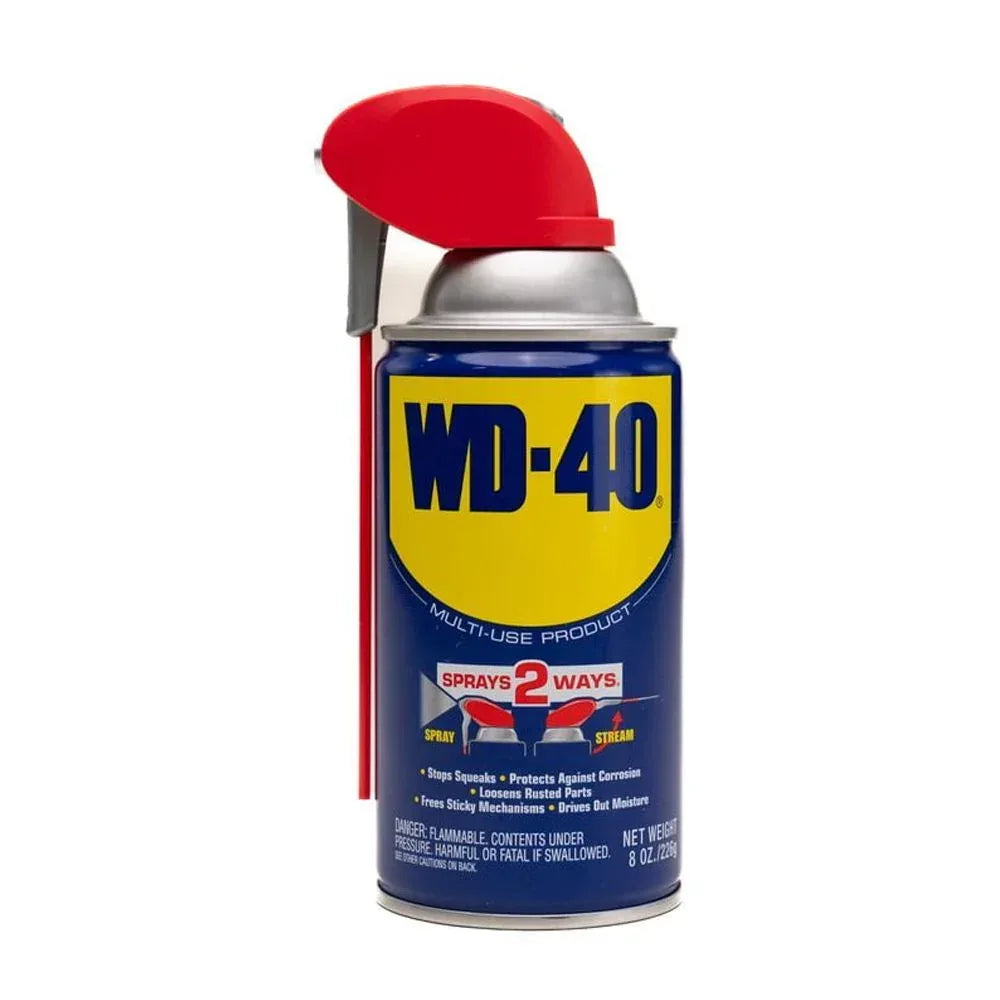 Classic WD-40 Formula, Multi-Purpose Lubricant Spray Smart Straw, 8 oz, Machine & Tool Lubricant