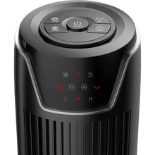 Tower fan control panel with LED buttons and speed indicators