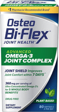 Osteo Bi-Flex Advanced Omega-3 joint supplement box front, 80 softgels, plant based