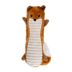 Outward Hound Stuffing-Free Big Squeak Fox Plush Dog Toy, Orange, Medium - USA MEGA SHOP