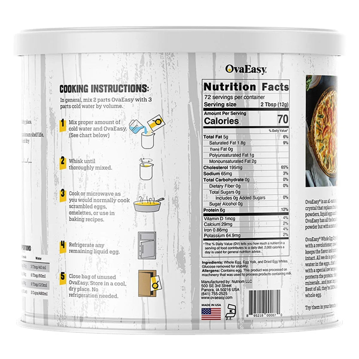 OvaEasy Whole Egg Crystals #10 Cans, 2-pack (144 Total Eggs) - USA MEGA SHOP