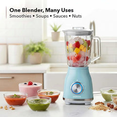 Ovente Retro Smoothie Glass Blender