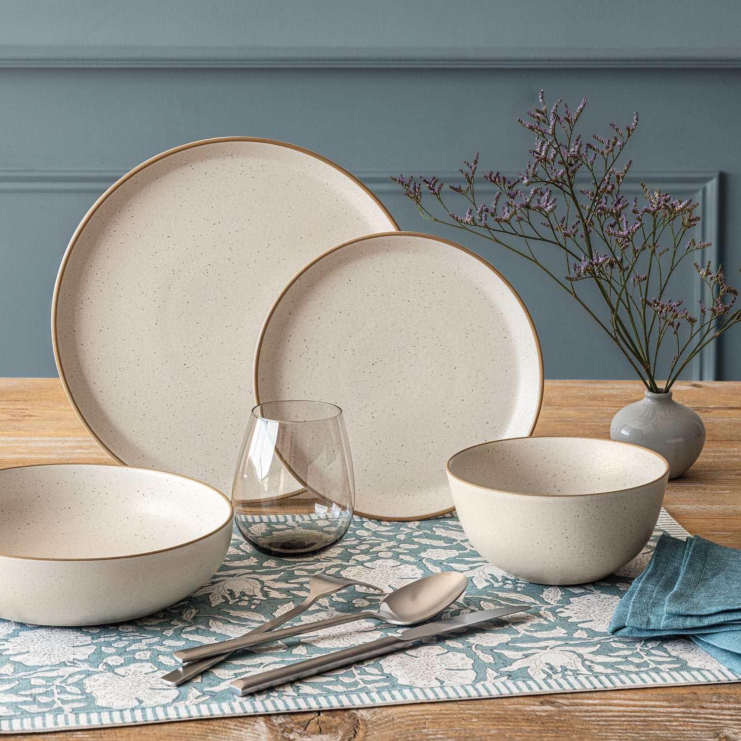 Over&back 16-Piece Artisan Stoneware Dinnerware Set - USA MEGA SHOP