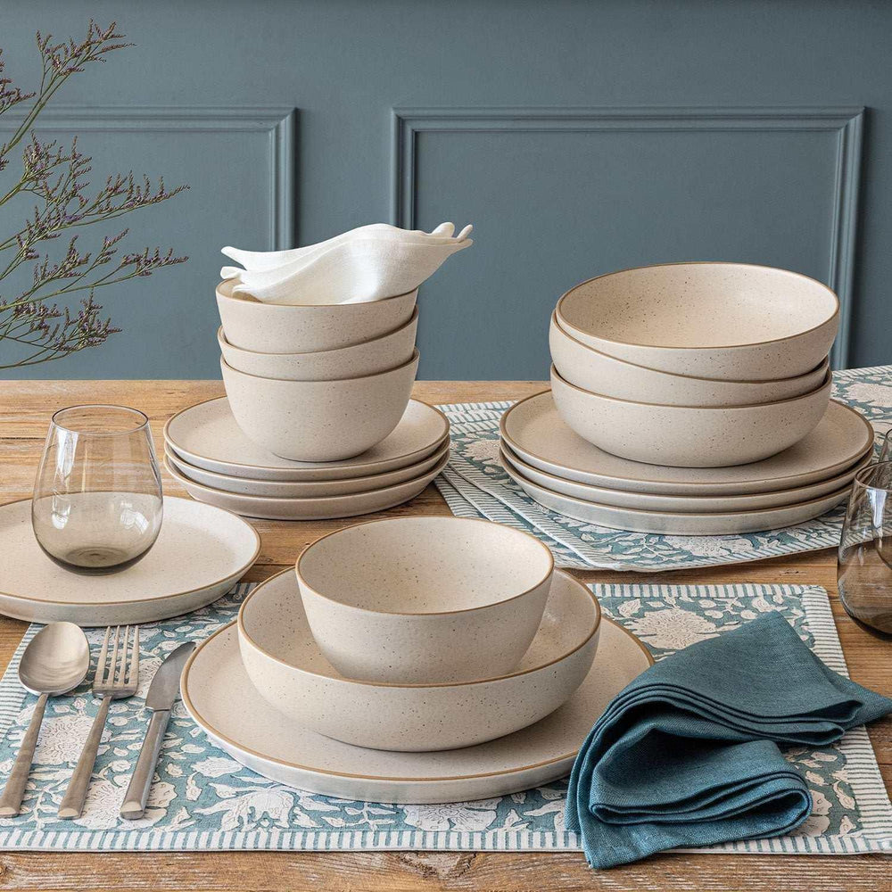 Over&back 16-Piece Artisan Stoneware Dinnerware Set - USA MEGA SHOP