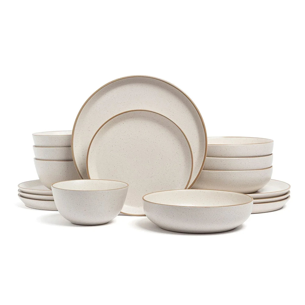 Over&back 16-Piece Artisan Stoneware Dinnerware Set - USA MEGA SHOP
