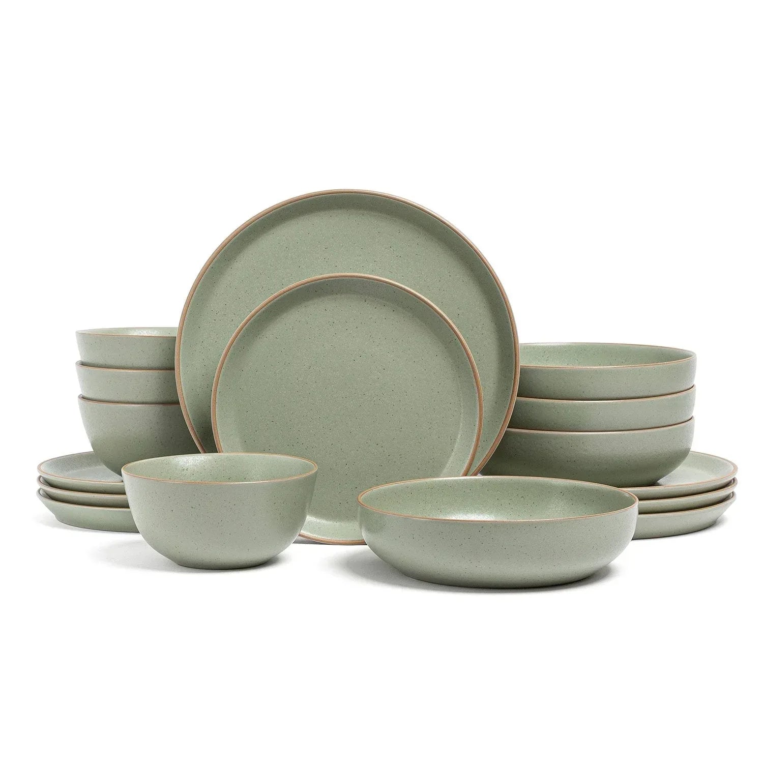 Over&back 16-Piece Artisan Stoneware Dinnerware Set - USA MEGA SHOP