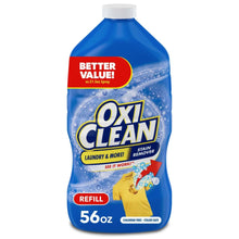 OxiClean Laundry stain remover refill bottle, 56 oz blue plastic container