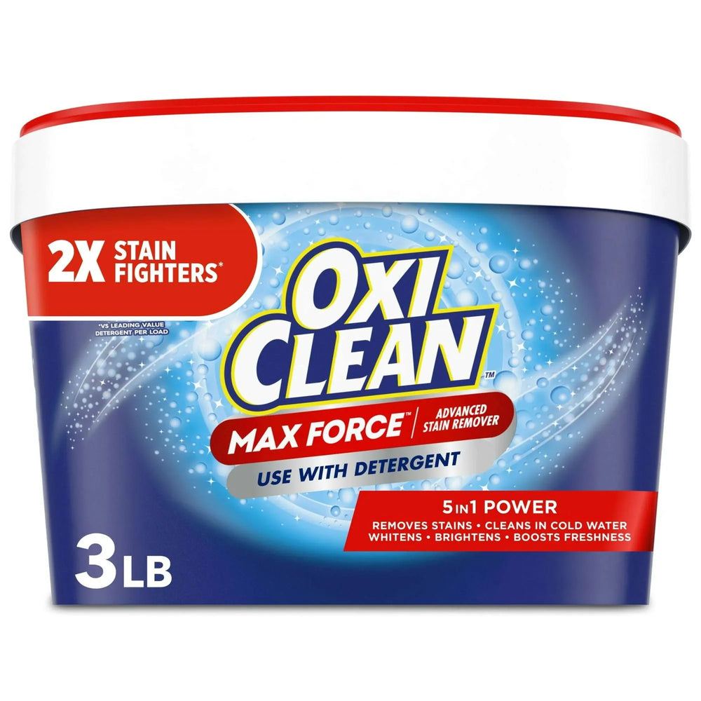 OxiClean Max Force Advanced Stain Remover Powder, To Use with Detergent, 3 lbs - USA MEGA SHOP