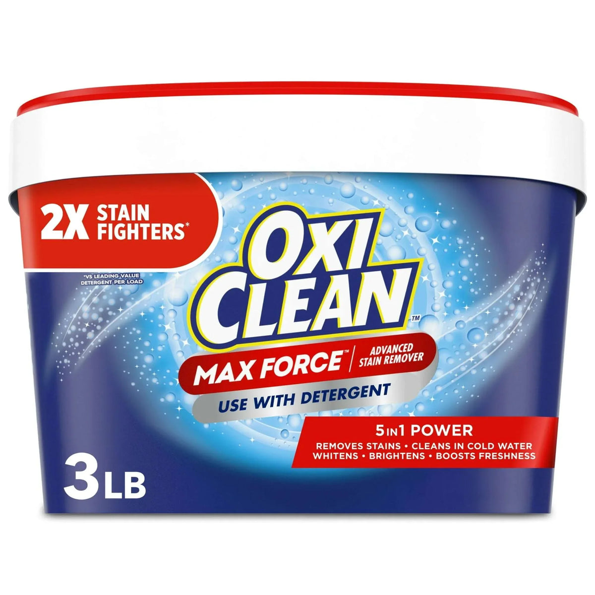 OxiClean Max Force Advanced Stain Remover Powder, To Use with Detergent, 3 lbs - USA MEGA SHOP