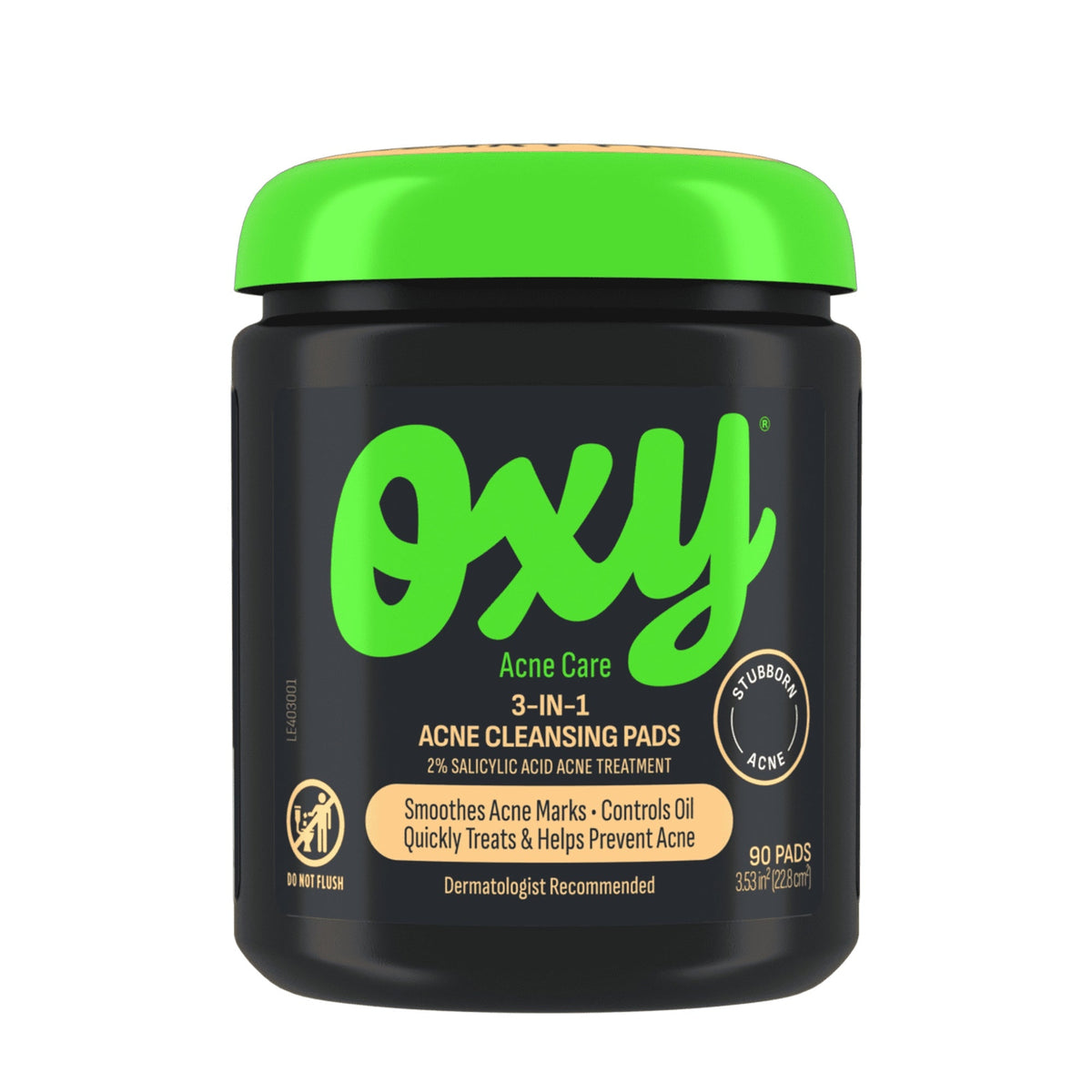 Oxy 3-IN-1 Acne Facial Cleansing Pads, Salicylic Acid, 90 Pads