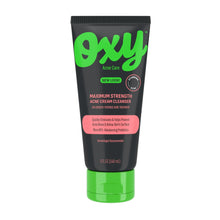 Acne face wash tube with benzoyl peroxide, dark gray body and green cap.