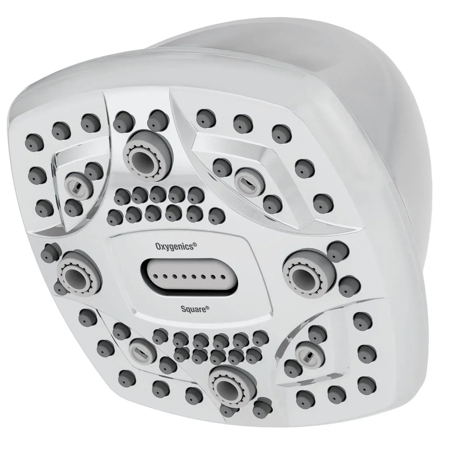 Oxygenics Square 6-Setting Fixed Shower Head (Assorted Colors)