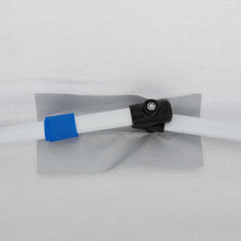 Canopy top corner hardware patch and fastening piece with black clip and blue pad