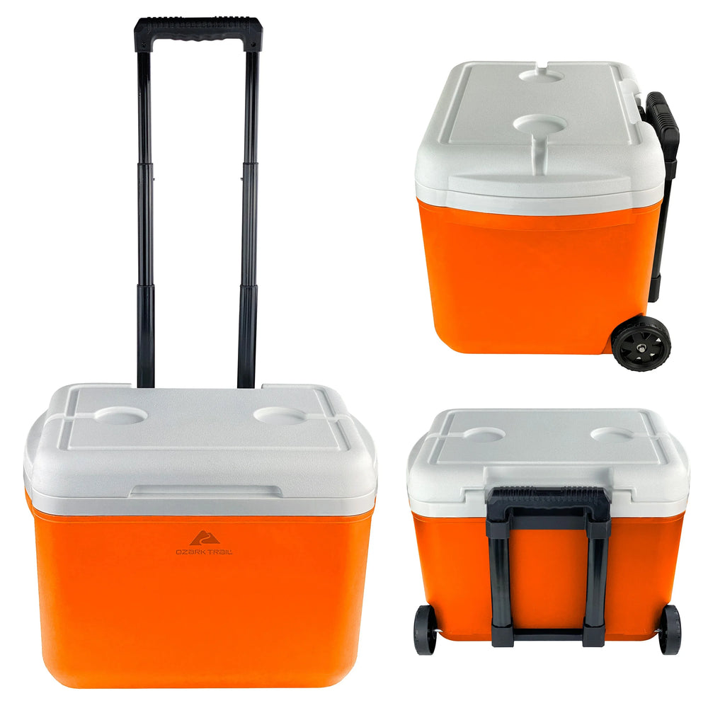 Ozark Trail 30 Quart Capacity Hard Side Wheeled Cooler, 42-Can, Blue - USA MEGA SHOP