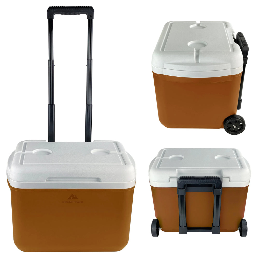 Ozark Trail 30 Quart Capacity Hard Side Wheeled Cooler, 42-Can, Blue - USA MEGA SHOP