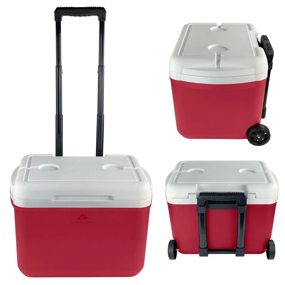 Ozark Trail 30 Quart Capacity Hard Side Wheeled Cooler, 42-Can, Blue - USA MEGA SHOP