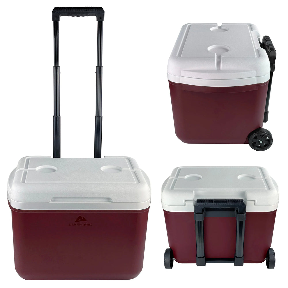 Ozark Trail 30 Quart Capacity Hard Side Wheeled Cooler, 42-Can, Blue - USA MEGA SHOP