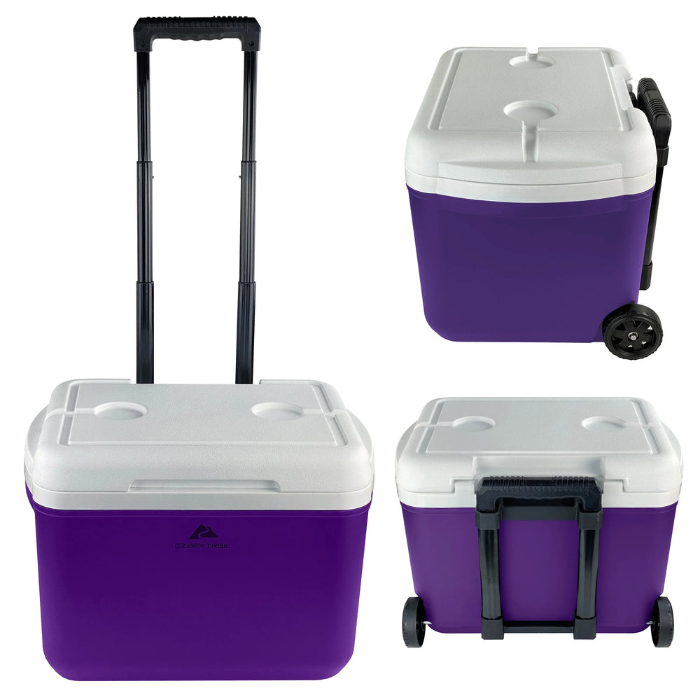Ozark Trail 30 Quart Capacity Hard Side Wheeled Cooler, 42-Can, Blue - USA MEGA SHOP